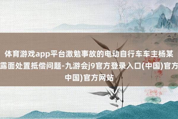 体育游戏app平台激勉事故的电动自行车车主杨某闭幕露面处置抵偿问题-九游会j9官方登录入口(中国)官方网站