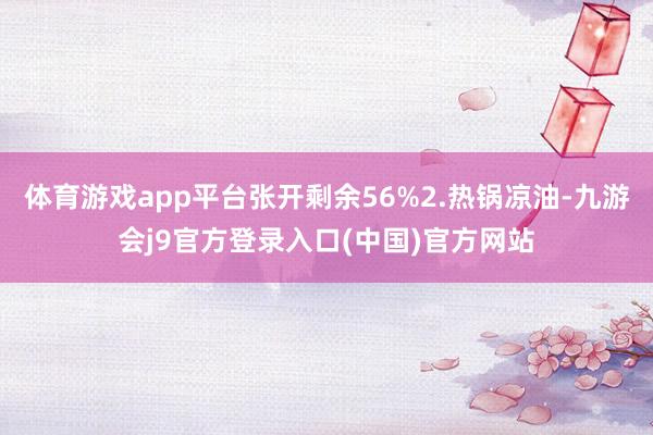 体育游戏app平台张开剩余56%2.热锅凉油-九游会j9官方登录入口(中国)官方网站