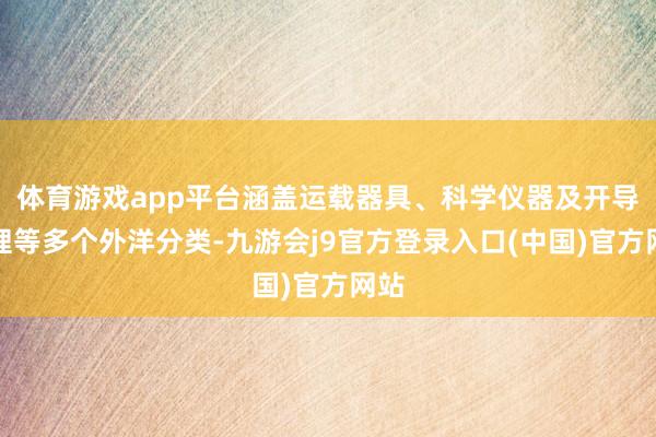 体育游戏app平台涵盖运载器具、科学仪器及开导修理等多个外洋分类-九游会j9官方登录入口(中国)官方网站