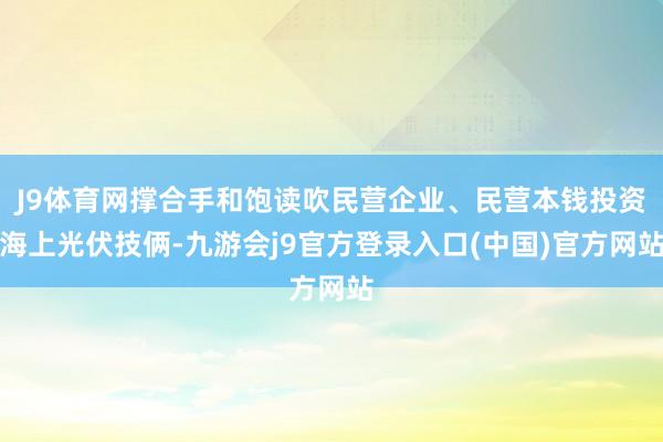J9体育网撑合手和饱读吹民营企业、民营本钱投资海上光伏技俩-九游会j9官方登录入口(中国)官方网站