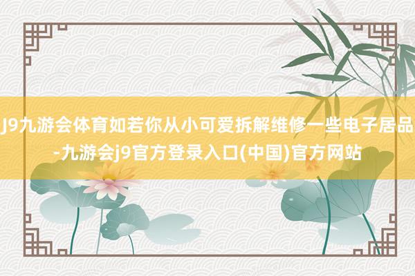 J9九游会体育如若你从小可爱拆解维修一些电子居品-九游会j9官方登录入口(中国)官方网站
