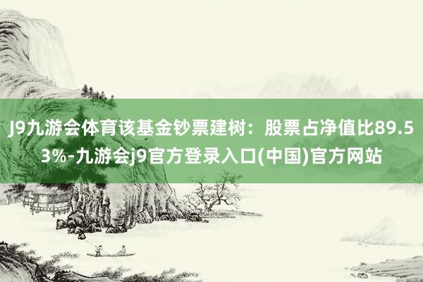 J9九游会体育该基金钞票建树：股票占净值比89.53%-九游会j9官方登录入口(中国)官方网站