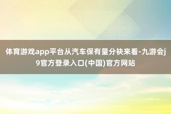 体育游戏app平台从汽车保有量分袂来看-九游会j9官方登录入口(中国)官方网站