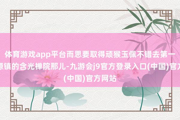 体育游戏app平台而思要取得顽猴玉佩不错去第一章佛源镇的含光禅院那儿-九游会j9官方登录入口(中国)官方网站