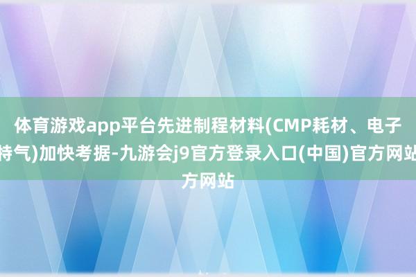 体育游戏app平台先进制程材料(CMP耗材、电子特气)加快考据-九游会j9官方登录入口(中国)官方网站