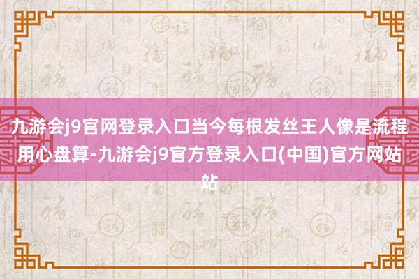 九游会j9官网登录入口当今每根发丝王人像是流程用心盘算-九游会j9官方登录入口(中国)官方网站